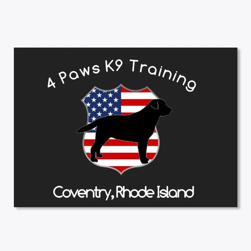 4 Paws K9 Training White lettering...